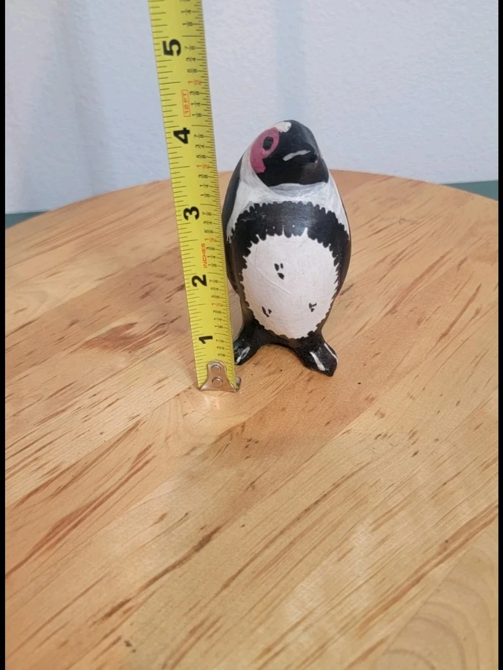 Hand-Painted Bird and Animal Figurine Set - Green, Orange, Black, Brown Wood Vin